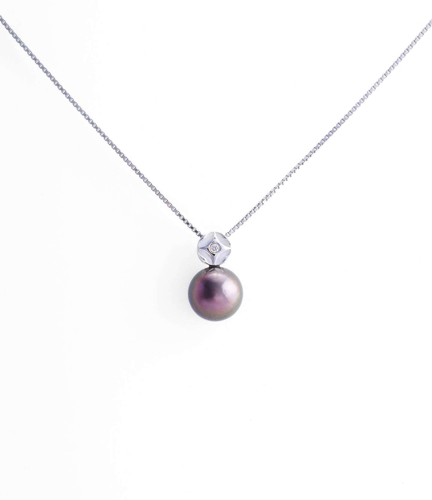Tahitian pearl pendant sterling silver - Tahiti Pearl Market