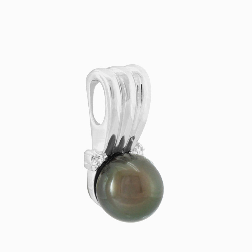 Tahitian pearl pendant - Sterling silver