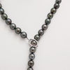 Tahitian pearl strand - 18K white gold clasp with diamond - C4OGD111