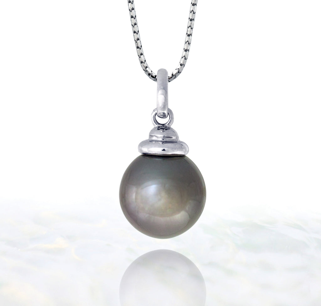 Tahitian pearl pendant - Sterling silver - PESVPE00474