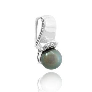 Tahitian pearl pendant - Sterling silver - PESZPE00077