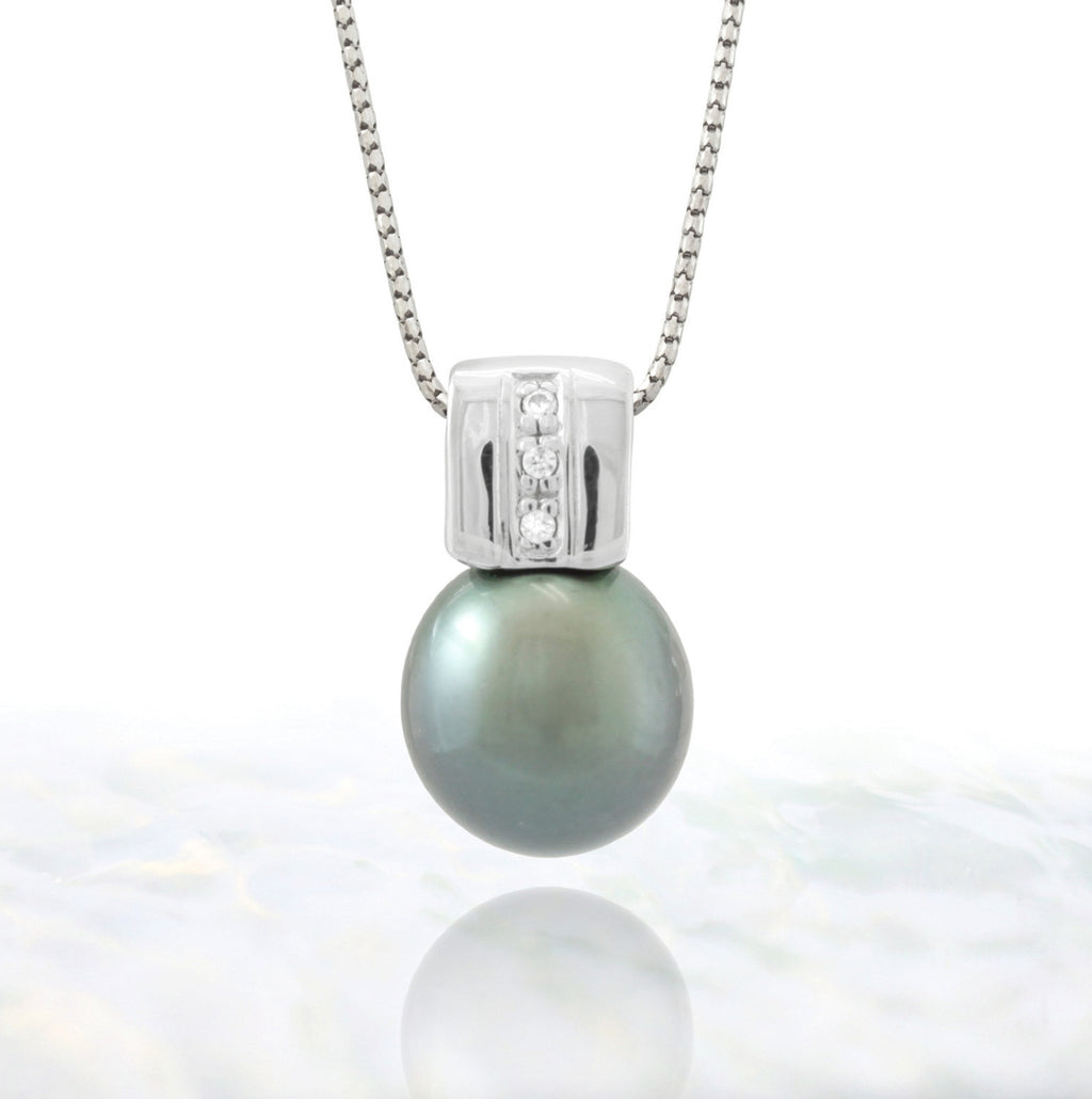 Tahitian pearl pendant - Sterling silver - PESZPE00501