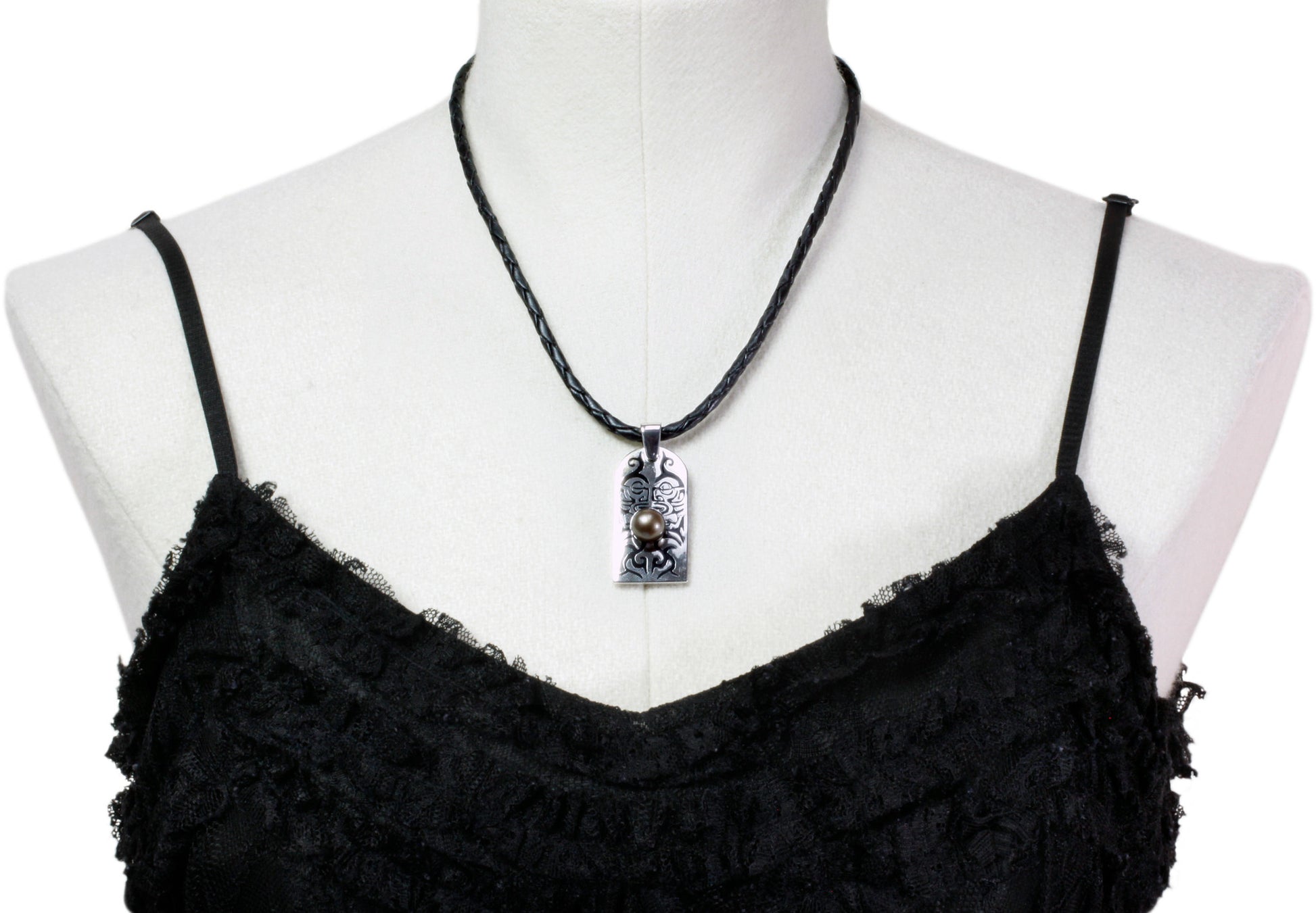 Tahitian pearl necklace - Tribal Identity - NDOMPE01275