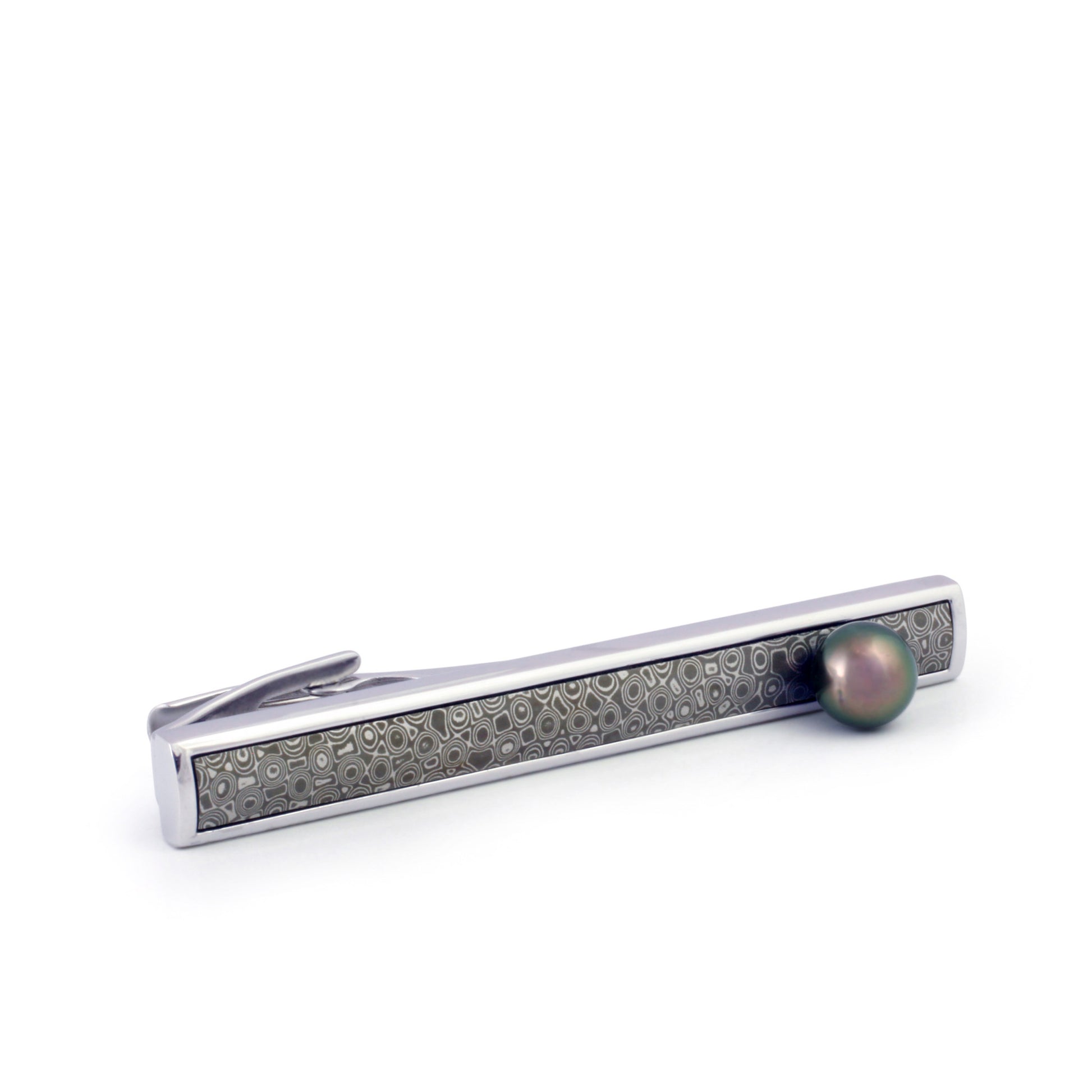 Tahitian pearl tie clip - Tribal Identity -TISSPE00008
