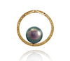 Tahitian pearl pendant - 14k yellow gold - Circle of Life - PEYDPE00105