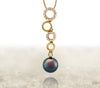 Tahitian pearl pendant 18k yellow gold with diamonds - Circle of Life - PEYDPE00564