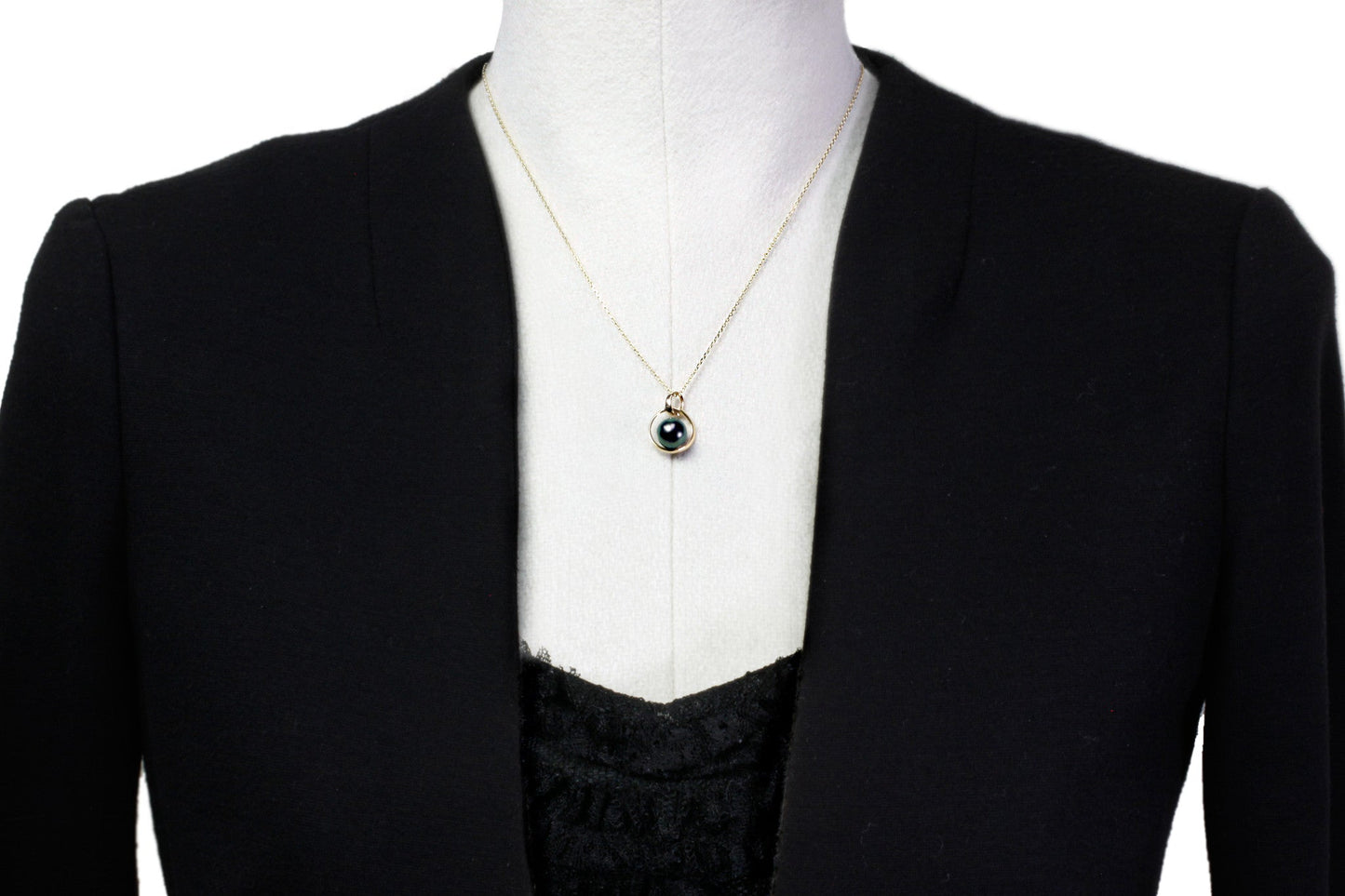 Tahitian pearl pendant 18k yellow gold - Circle of Life