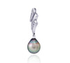 Tahitian pearl pendant in silver - dewdrops collection - PESZPE00069