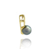 Tahitian pearl pendant - 18k yellow gold with diamonds - Forever -PEYDPE00565