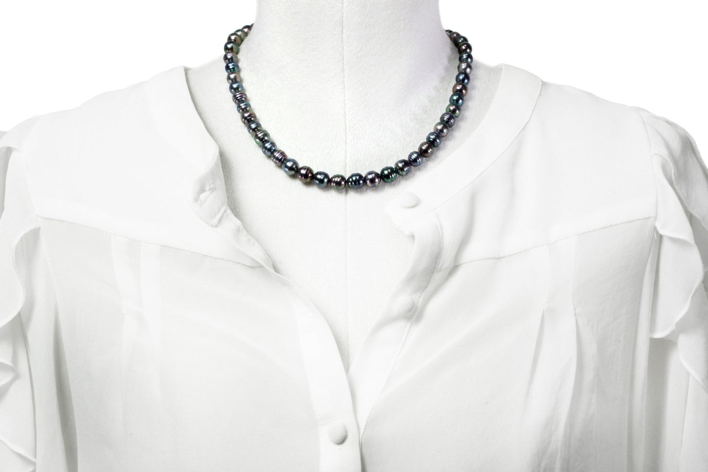 Tahitian pearl strand - Gold plated clasp