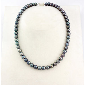 Tahitian pearl strand - Silver clasp - NECAUN00109