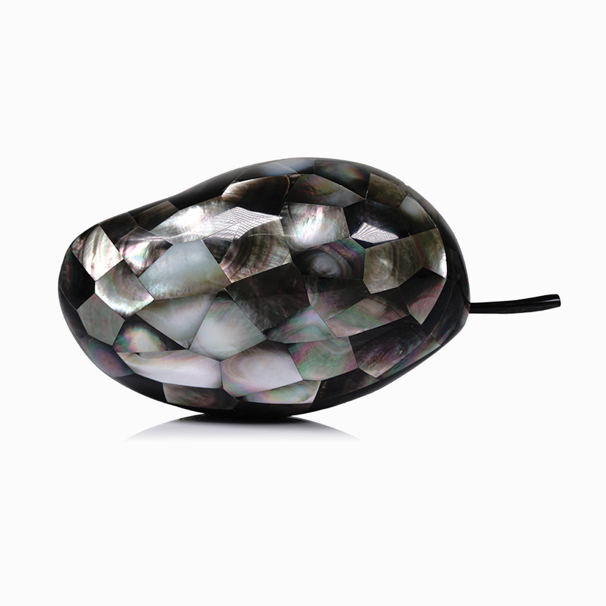 Mangue decorativa en nácar de Tahití.