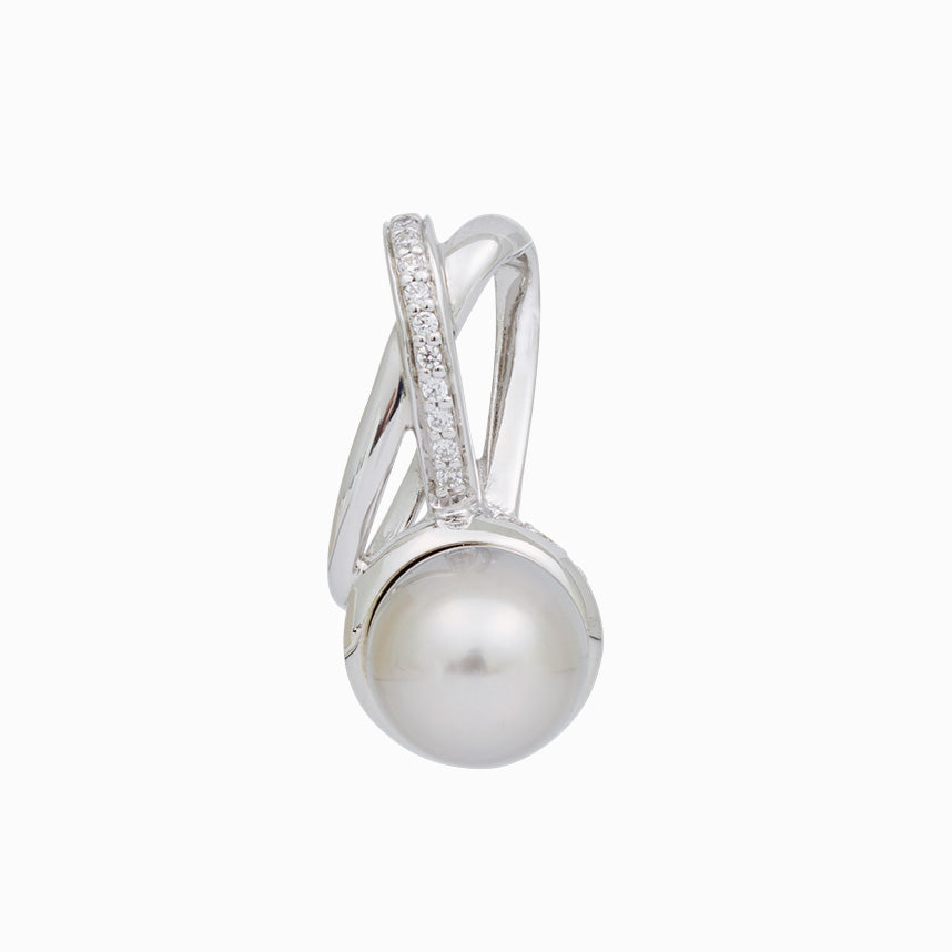 Colgante de plata con perla de Tahití