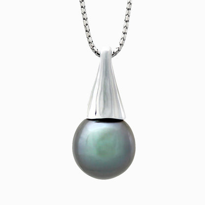 Tahitian pearl pendant - Sterling silver
