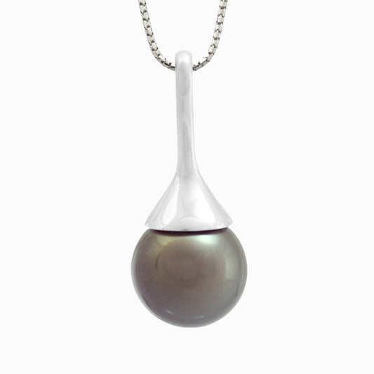 Tahitian pearl pendant - Sterling silver