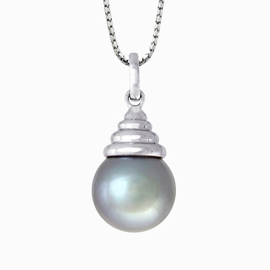 Tahitian pearl pendant - Sterling silver