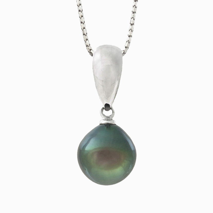 Tahitian pearl pendant - Sterling silver