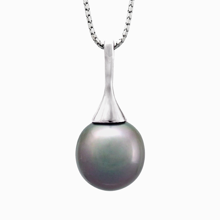Tahitian pearl pendant - Sterling silver