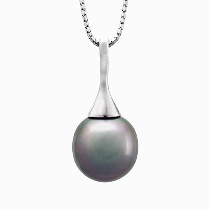 Tahitian pearl pendant - Sterling silver