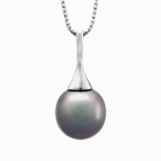 Tahitian pearl pendant - Sterling silver
