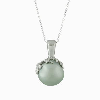 Te Ora pendant design - silver -Pearl Shape