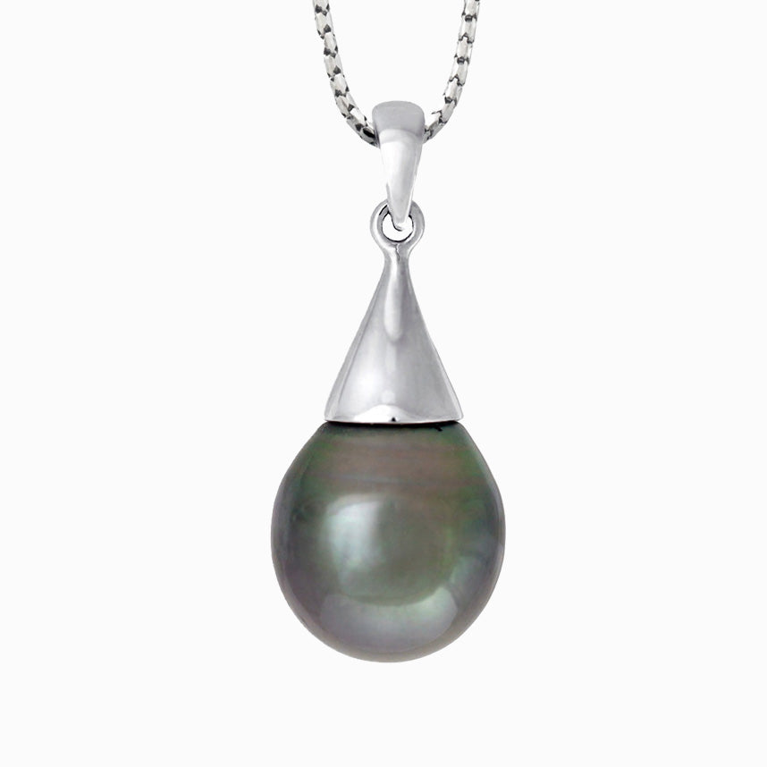 Tahitian pearl pendant - Sterling silver