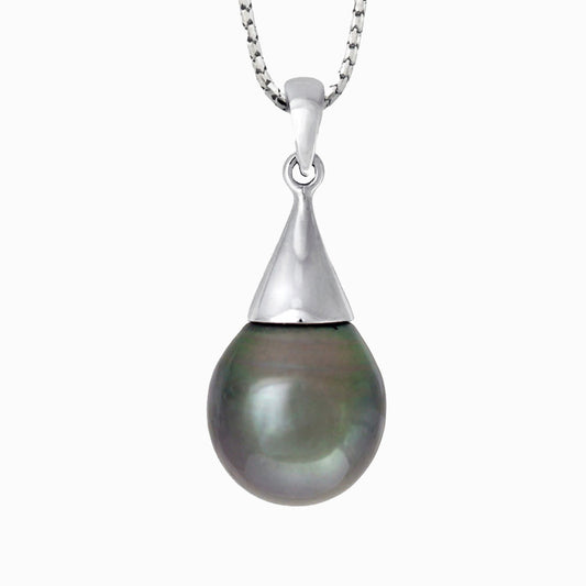 Tahitian pearl pendant - Sterling silver