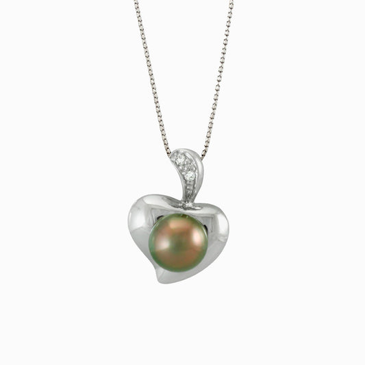 Tahitian pearl pendant in silver - Forever collection