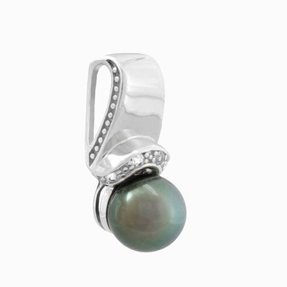 Tahitian pearl pendant - Sterling silver