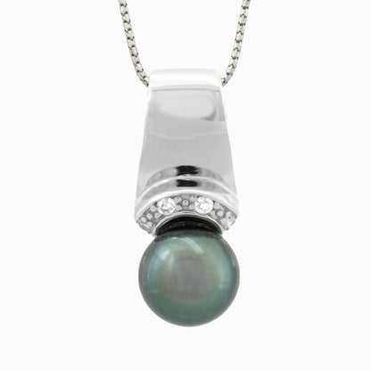 Tahitian pearl pendant - Sterling silver