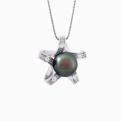 Tahitian pearl pendant in silver - Tiare Tahiti
