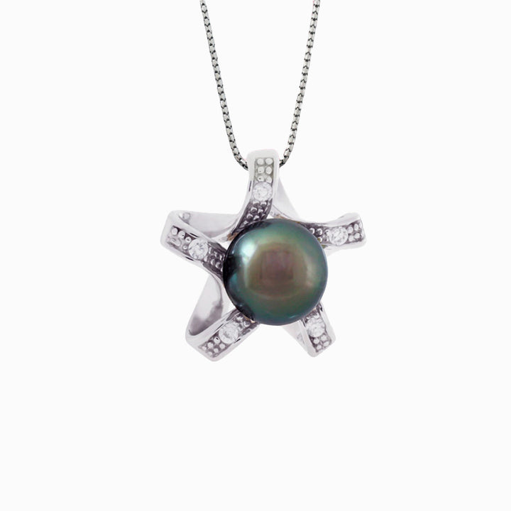 Tahitian pearl pendant in silver - Tiare Tahiti