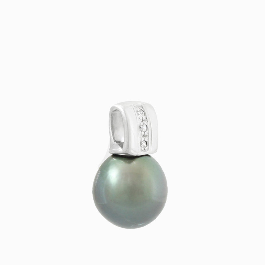 Tahitian pearl pendant - Sterling silver