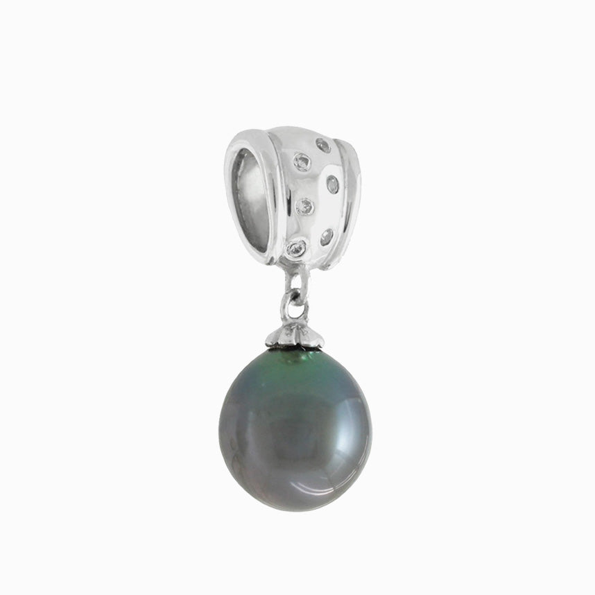 Tahitian pearl pendant - Sterling silver