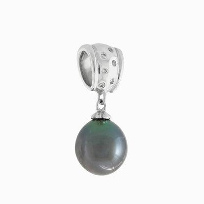 Tahitian pearl pendant - Sterling silver