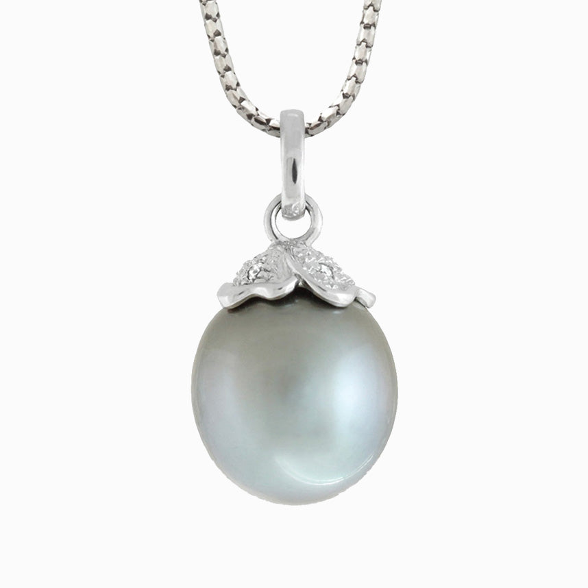 Tahitian pearl pendant - Sterling silver