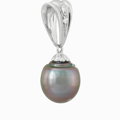 Tahitian pearl pendant - Sterling silver