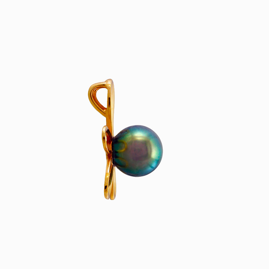 Tahitian pearl pendant in 18k yellow gold - Tiare Tahiti