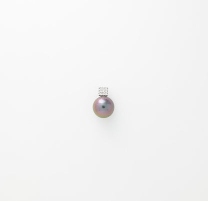 White Gold pendant tahitian Pearls diamonds l'Idéal