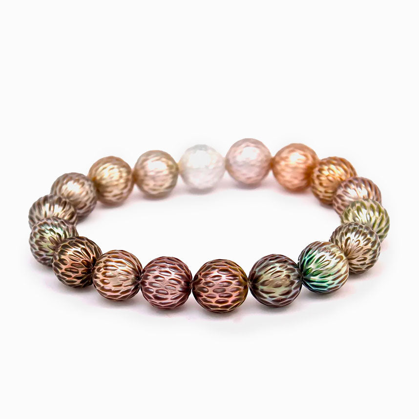 Pulsera Perles de Tahiti Gravées - Colección Aurore.