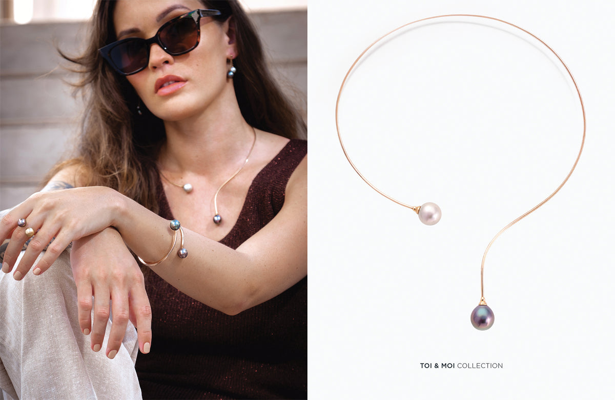 Toi & Moi collection — Tahitian pearl jewelry worn