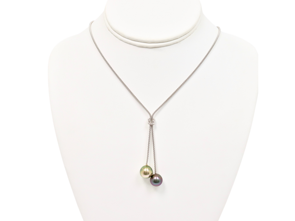 Collier de perles "Toi & Moi" avec Deux Perles de Tahiti. — photo 3