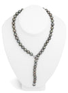 Filo di perle di Tahiti - Fermaglio in oro bianco 18 carati con diamante - C4OGD111