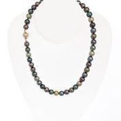 Tahitian pearl strand - 9K yellow gold clasp - C4OJX242