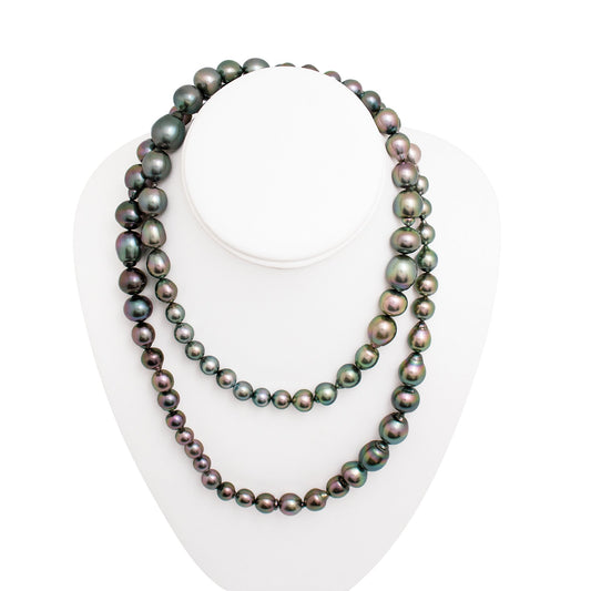 Tahitian pearl strand - Silver clasp