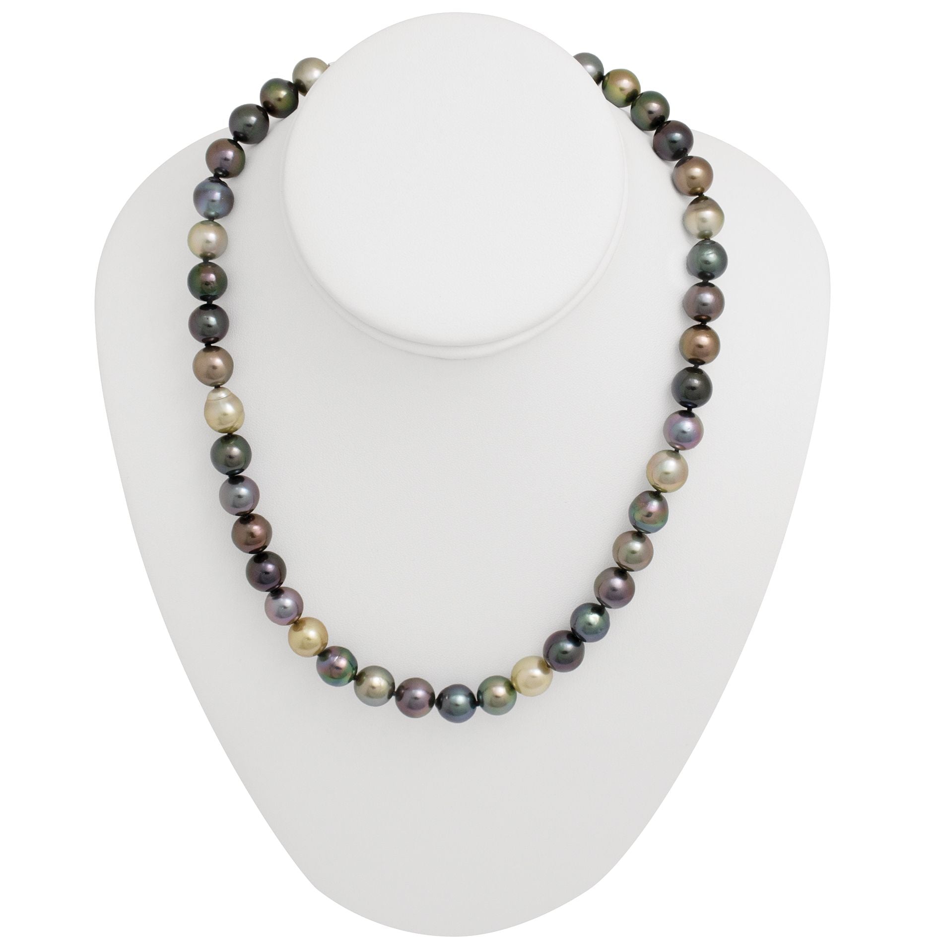 Fil de perles de Tahiti - Fermoir en argent - C7AXX421