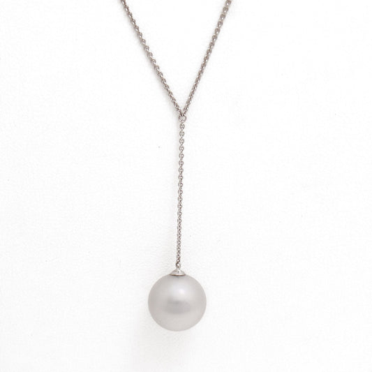 Tahitian pearl necklace - 18k white gold