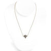 Tahitian pearl necklace - 9k yellow gold with diamonds - CDTOJD1105
