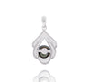 Tahitian pearl pendant in silver - Dewdrops collection - PESVPE00479