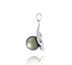 Tahitian pearl pendant in silver - Dewdrops collection - PESVPE00479